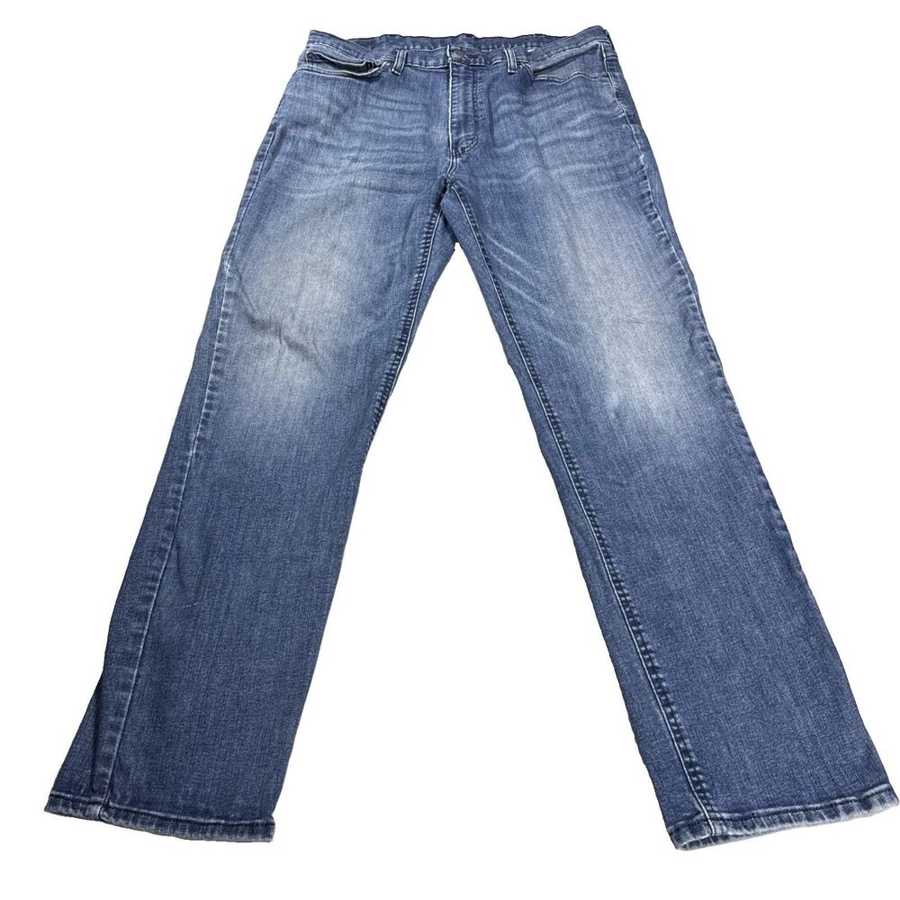 Levis 541 Athletic  Taper Fit Mens Jeans Straight Stretch Sz 38x34 Blue Denim